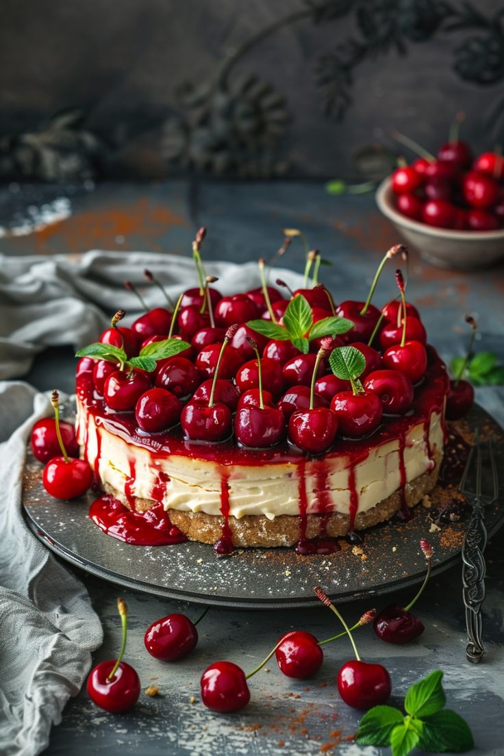 Delicious Cherry Cheesecake