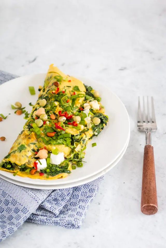 Spinach and Feta Veggie Omelette