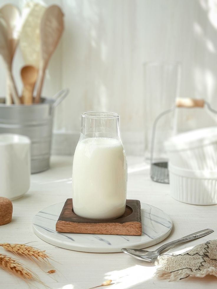 fresh dairy products for a baking recipe