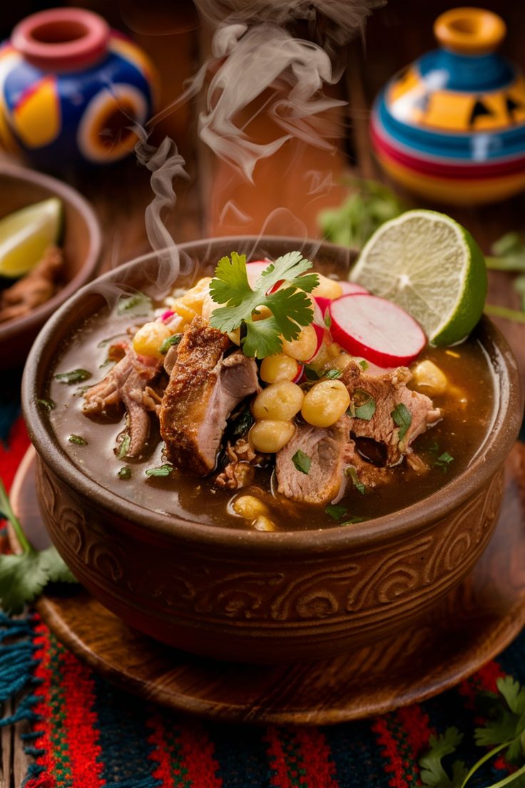 bowl of pozole