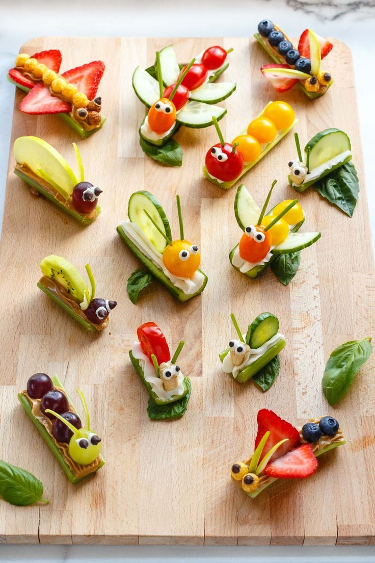 Fruit and Vegetable Bug Snacks