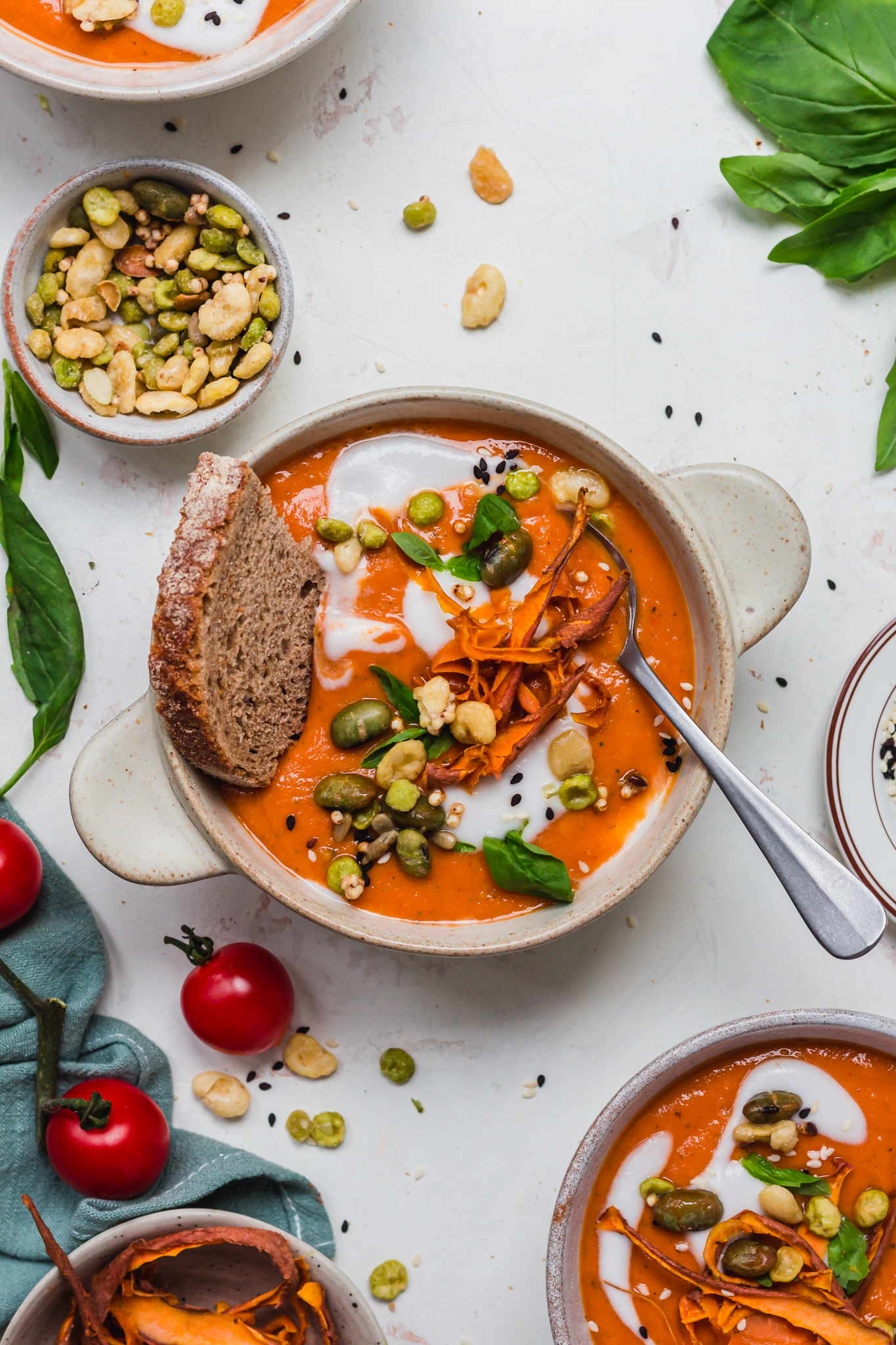 Tomato-Based Soup with Pantry Vegetables