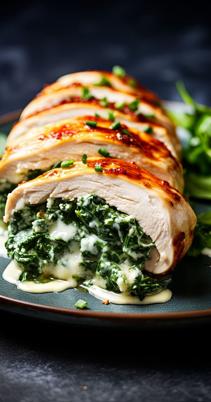 Spinach and Feta Stuffed Chicken Breast