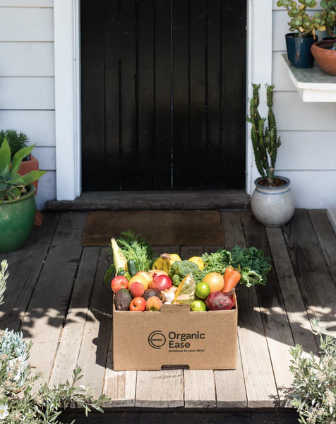 receiving a farmer's box with products